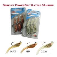 Berkley PowerBait Pre-Rigged Rattle Shrimp 3" / 4" Soft Baits