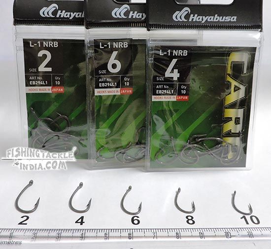 Hayabusa Sode BN Carp Fishing Eyed Hooks Sizes 4,6,8,10,12 10 Hooks Per Pack 