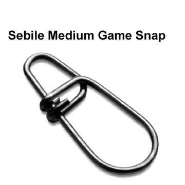 SEBILE Game Snap Medium STAINLESS STEEL Black Nickel  #6 100lbs 12 Snaps 
