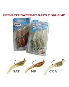 Berkley PowerBait Pre-Rigged Rattle Shrimp 3" / 3.5" Soft Baits